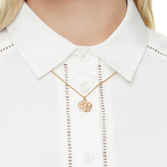 NEW Kate Spade 12K Gold Sunset Blossoms Necklace - Picture 5 of 6